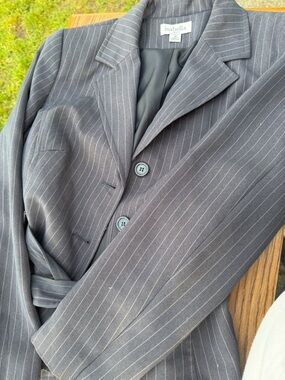 Isabella Women’s Charcoal Pinstripe Blazer